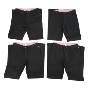 NWT Cat & Jack Girls School Uniform Pants Size 12 - Four Pack Ebony